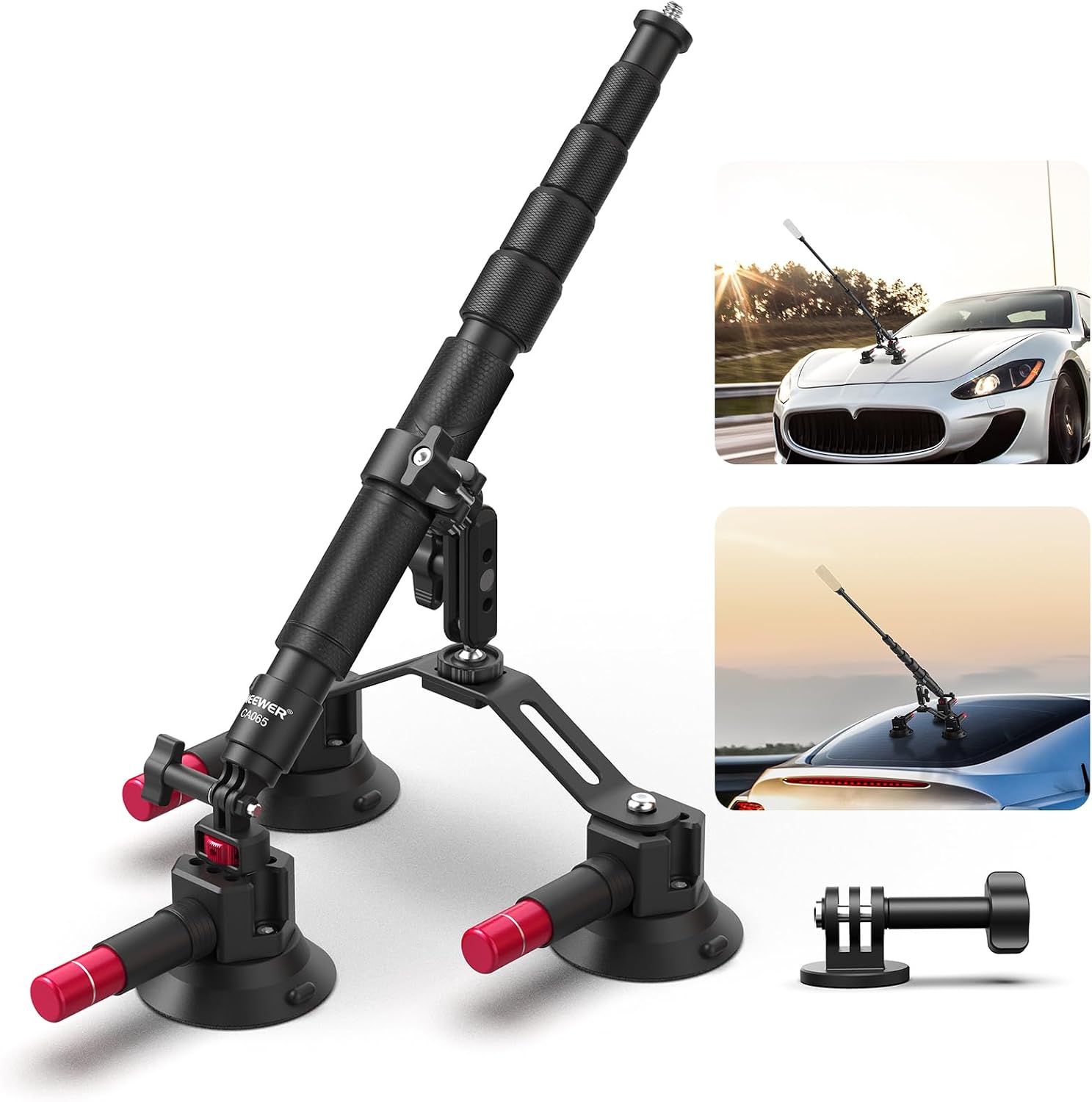 NEEWER Triple Suction Cup Car  - đánh giá và giá Insta360 Camera X4