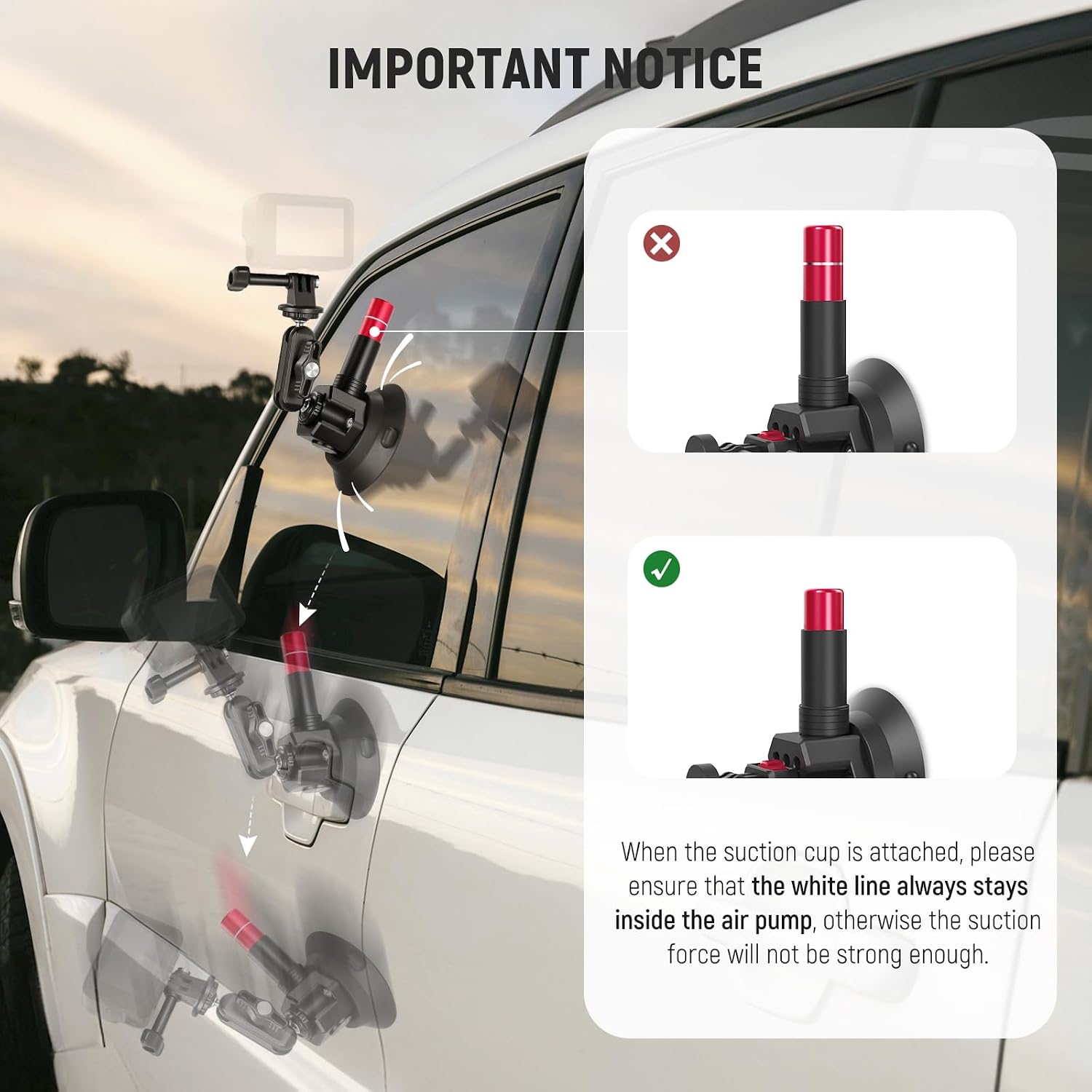 NEEWER Triple Suction Cup Car  - đánh giá và giá Insta360 Camera X4