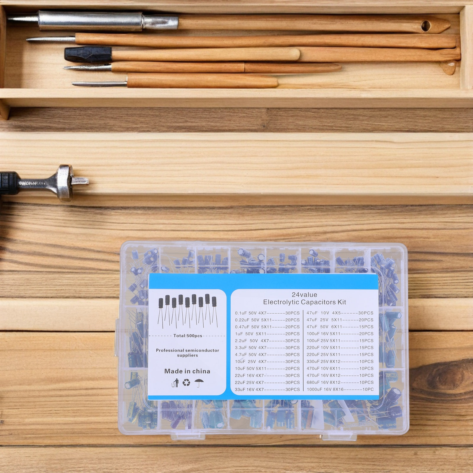 500Pcs Aluminum Electrolytic C - đánh giá và giá Repair Electronics